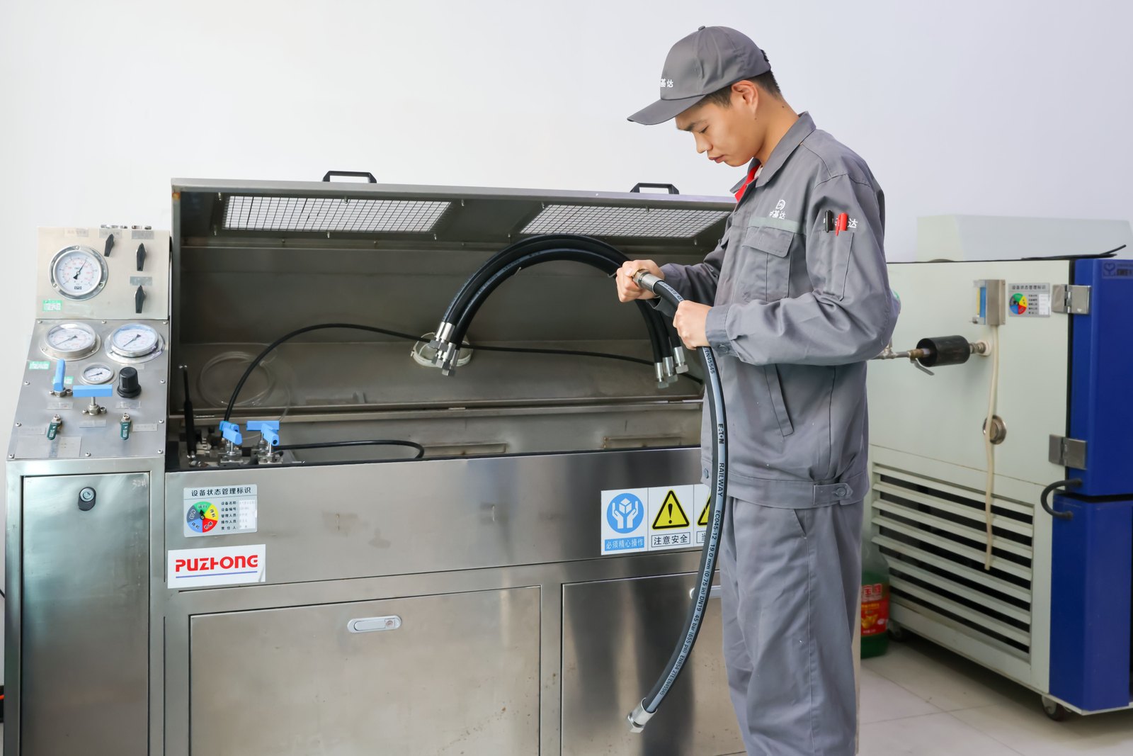 Pressure testing equipment in the ZJD quality area
