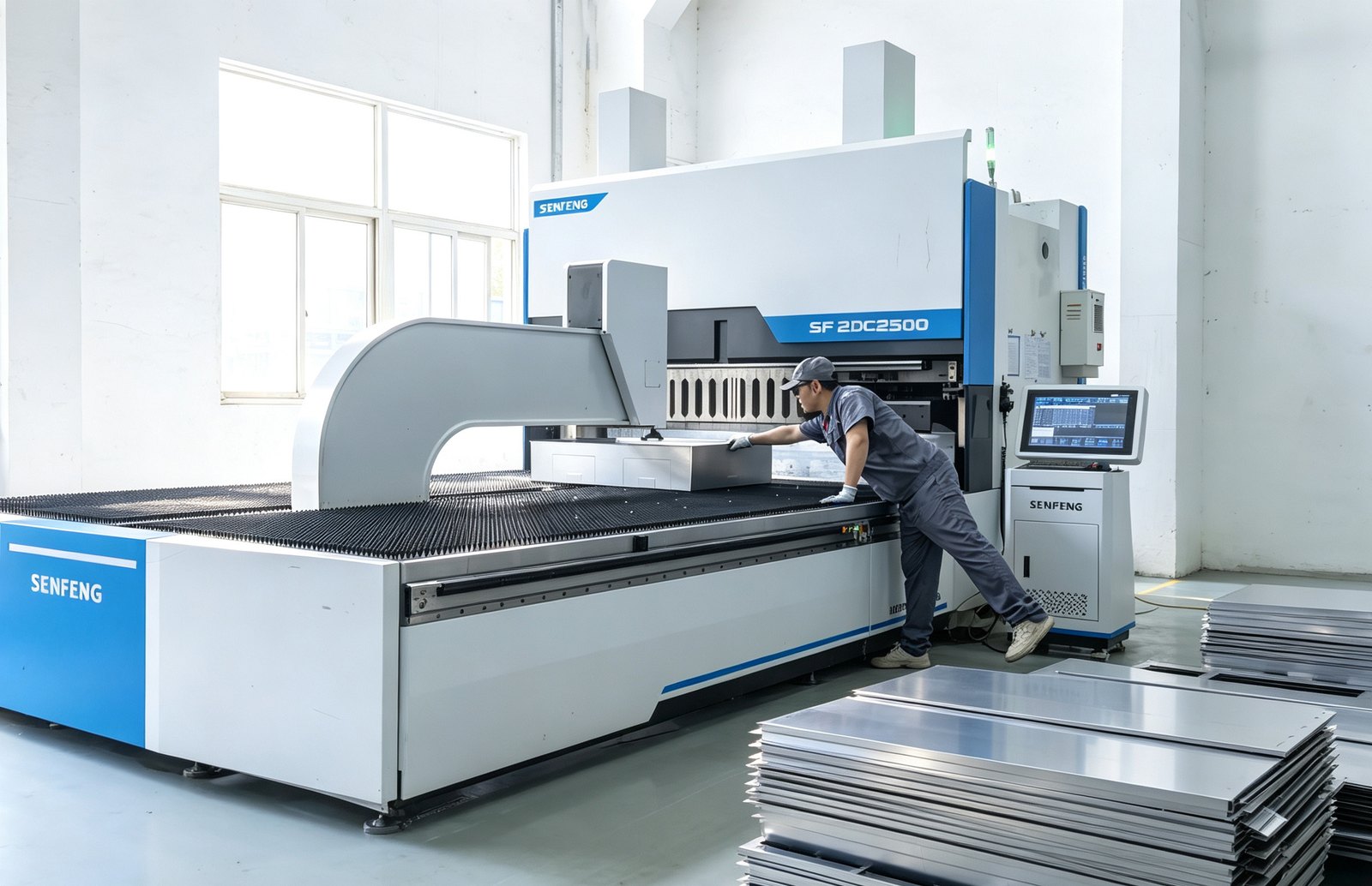 Automatic sheet metal bending center