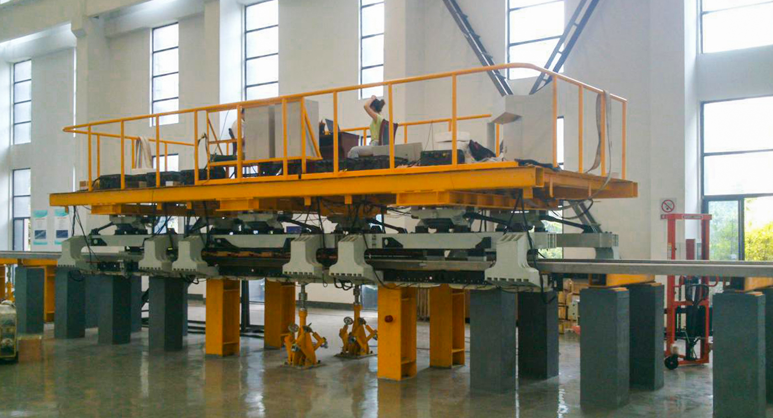 Medium- and low-speed maglev train test rig manufactured through project cooperation