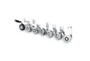 Industrial cam locks with metal lock heads and rear locking cams