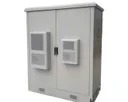 Sheet metal equipment cabinet with ventilation panels